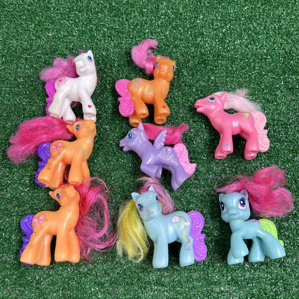 Lot Of 8 2005 My Little Pony McDonald's Toys Soft‎ Hair Plastic Tails